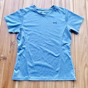 Ladies UNDER ARMOUR Gray T-shirt Athletic Top Sz S